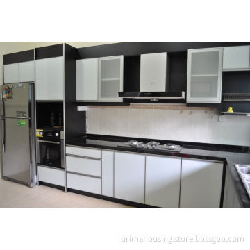 American Style Coffee Glazing Wooden Designed Kitchen Cabinet (PR-K42)